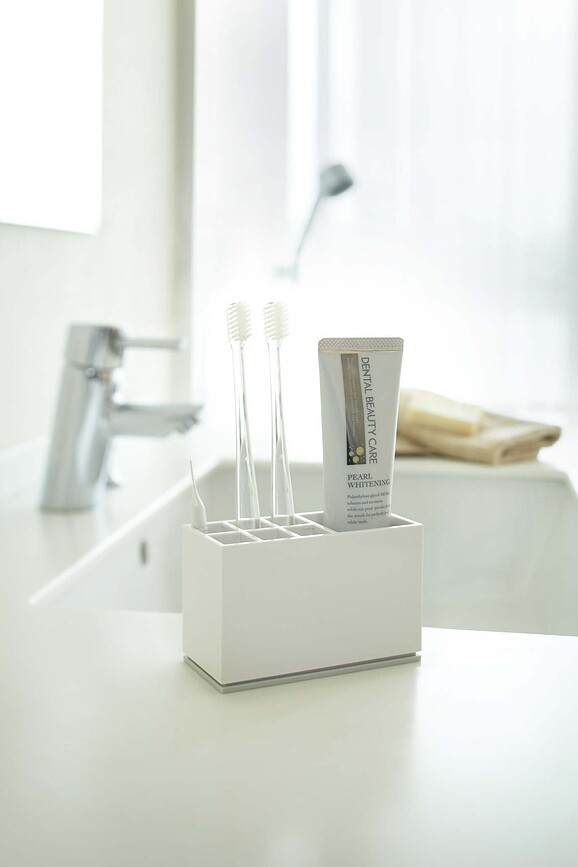 Soporte para cepillos y pasta dental Mist, negro