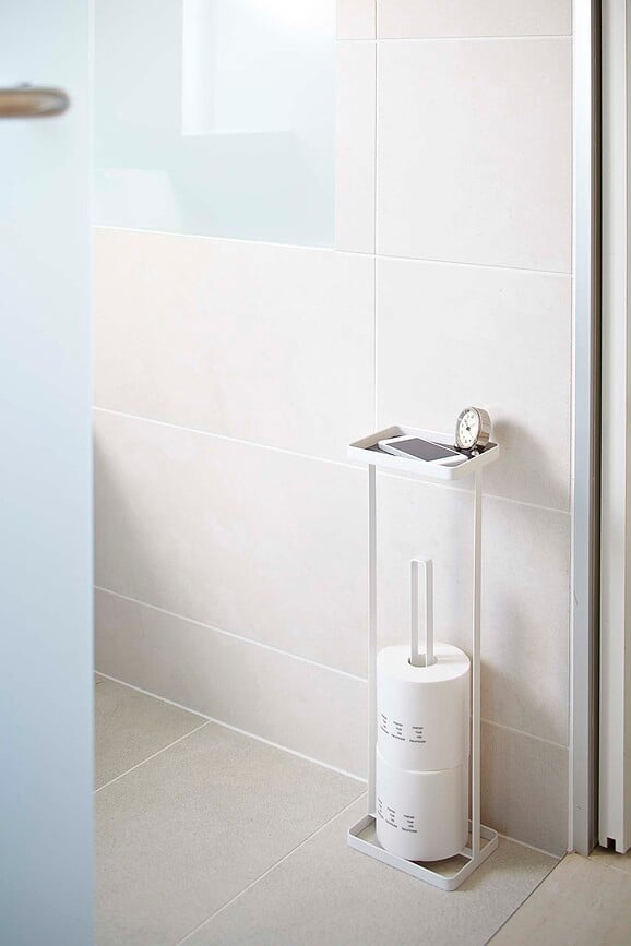 Portarrollos de pie Tower, negro