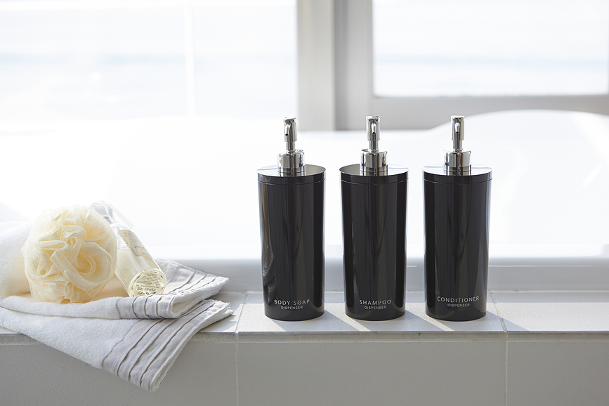 Tower Distributeur de Savon et Liquide, noir