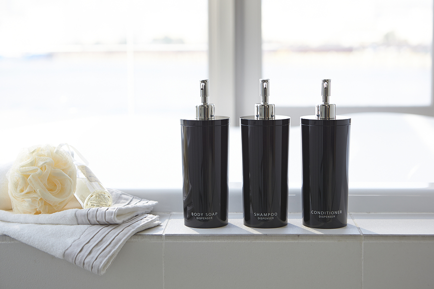 Tower Distributeur de Savon et Liquide, noir