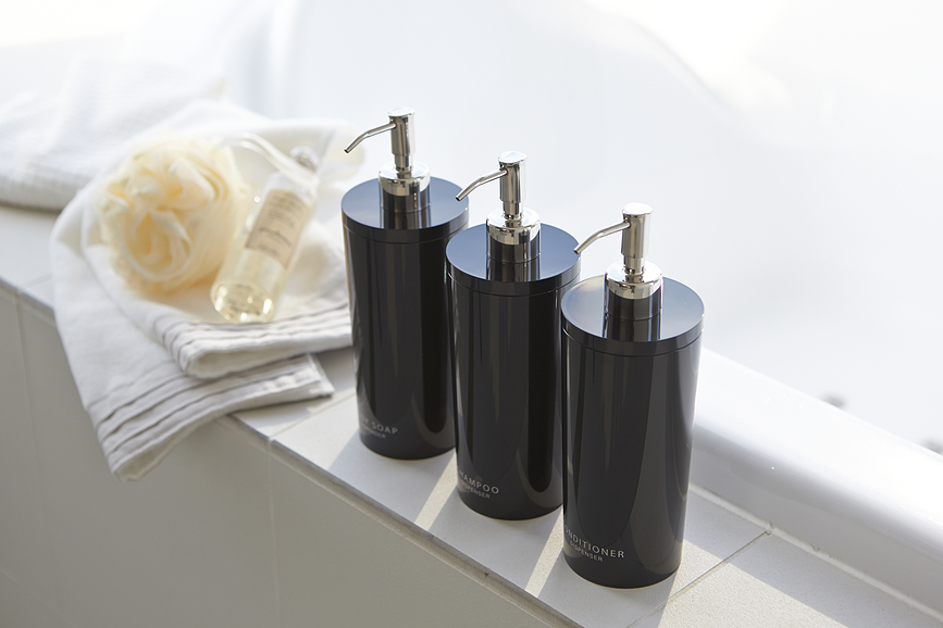 Tower Distributeur de Savon et Liquide, noir