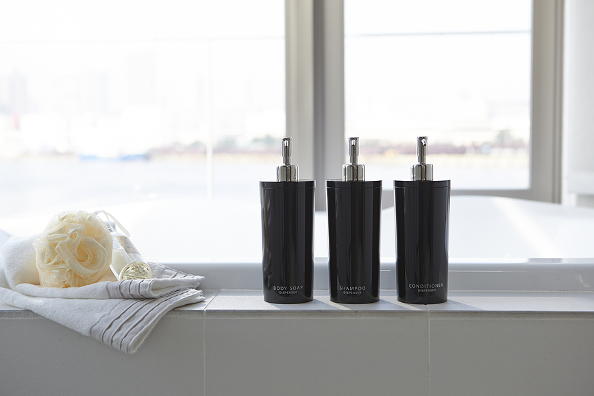 Tower Distributeur de Savon et Liquide, noir