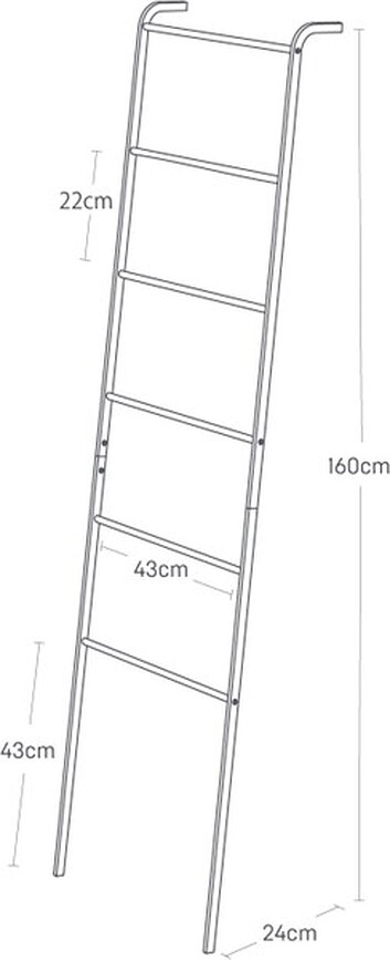 Tower Κρεμάστρα Σκάλα, μαύρο