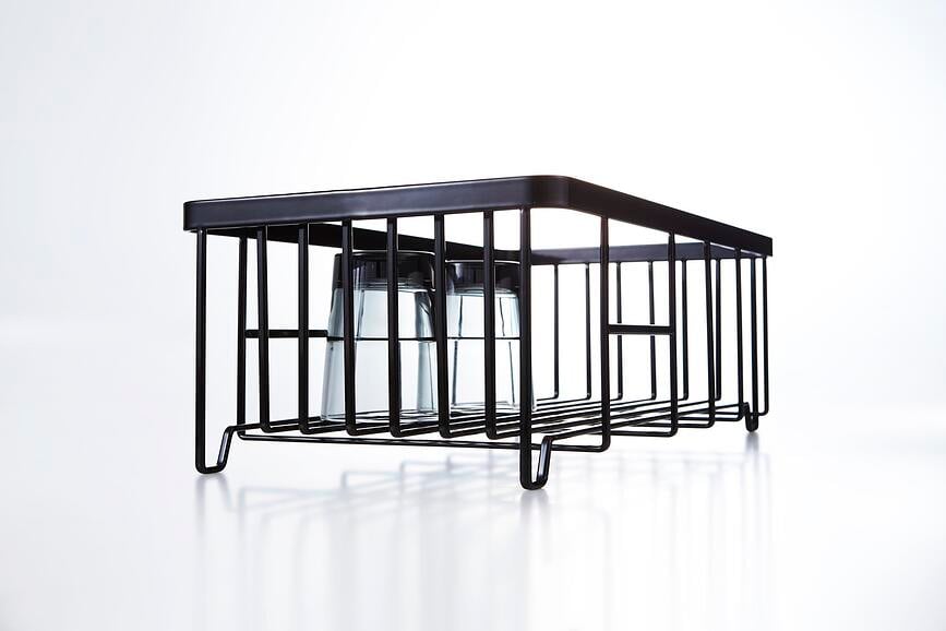 Tower Πιατοθήκη, μαύρη, με σχάρα