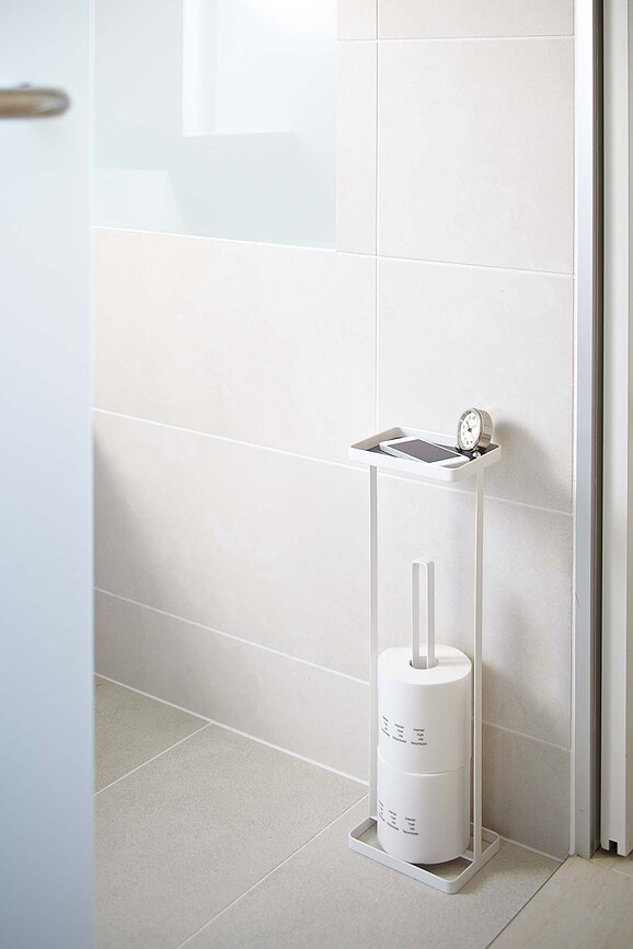 Tower Porte-Papier Toilette sur pied, noir