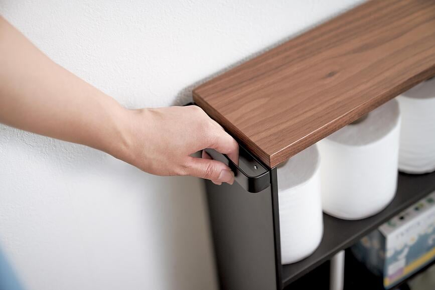 Tower Rolling Slim Ραφιέρα Μπάνιου με ροδάκια, μαύρη