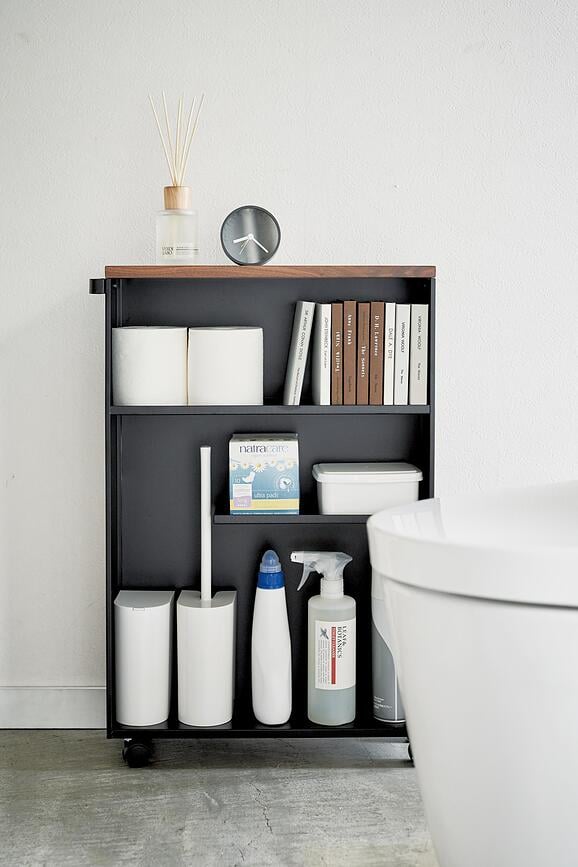 Tower Rolling Slim Regal kupaonski uski s kotačima crni