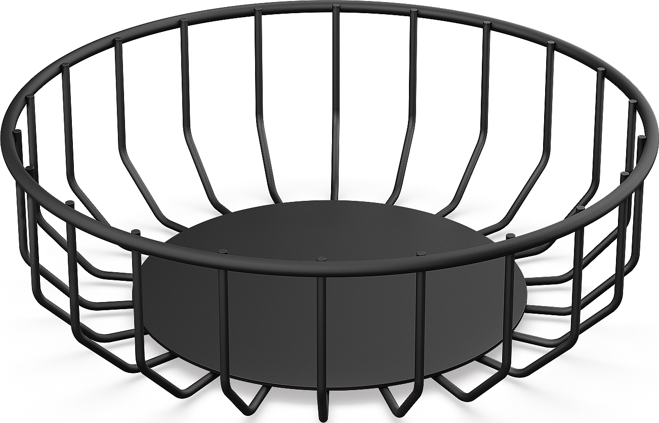 Abasso Brotkorb 23,5 cm schwarz
