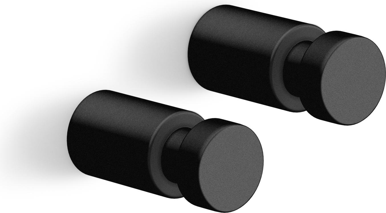 Aivo Aufhänger 1,9 cm schwarz Stahl pulverbeschichtet 2 St.