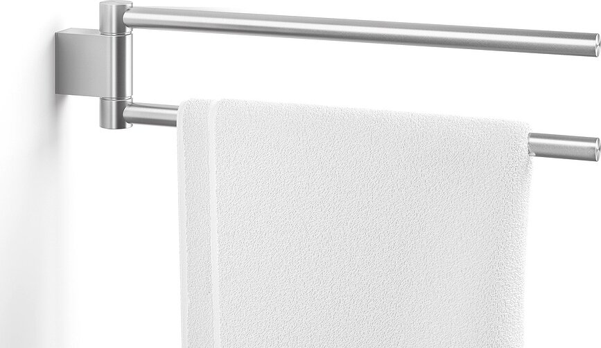Atore Porte-Serviettes double pivotant, finition polie