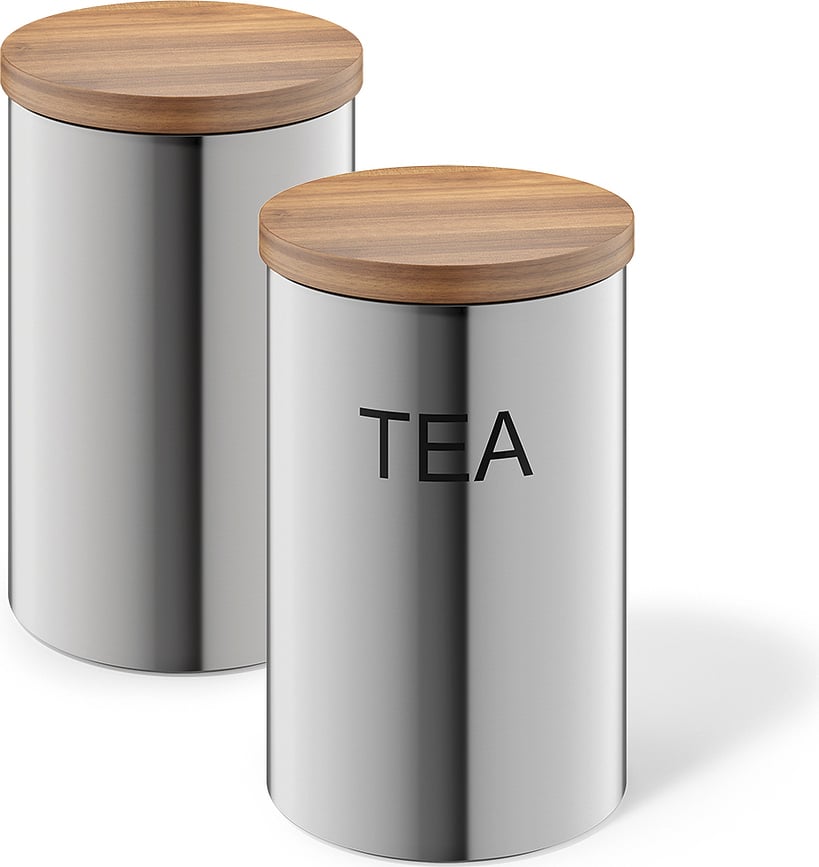 Bote de cocina con tapa de bambú Cera, 1 l