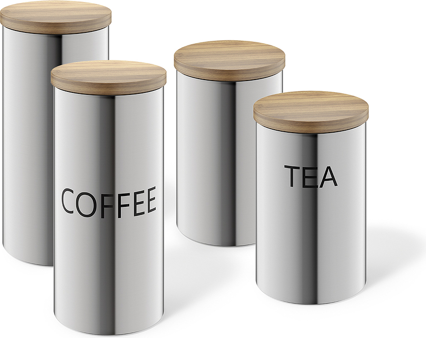 Bote para Café Cera, con tapa de bambú