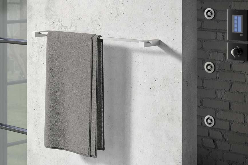 Carvo Držač Ručnika 66 cm bijeli čelik praškasto obojen