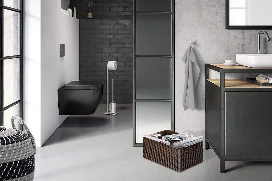 Carvo Patère de Salle de Bain, acier thermolaqué, noire