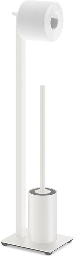 Carvo WC ščetka s stojalom za toaletni papir, bela, prašno barvano jeklo
