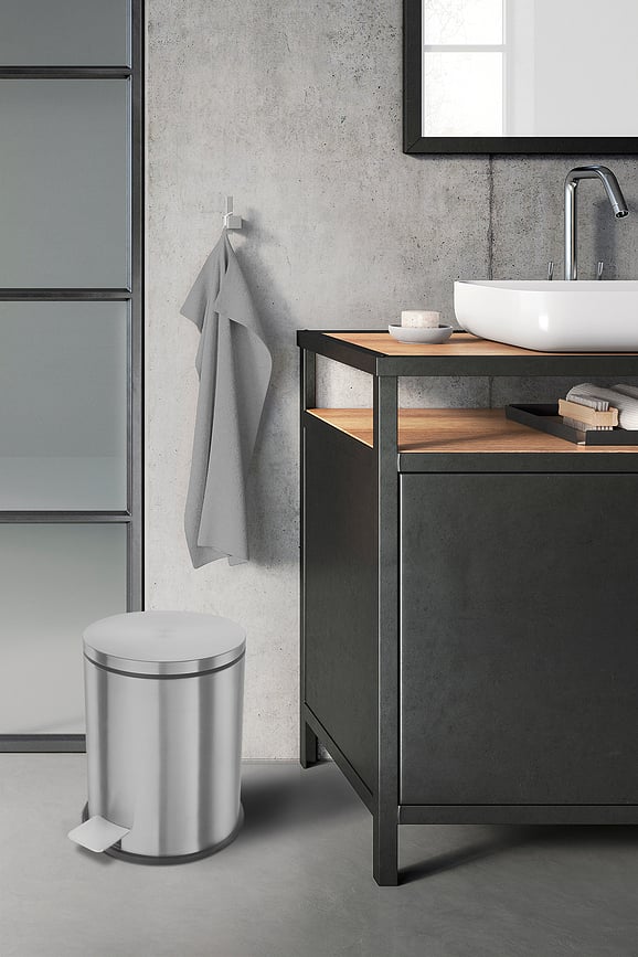 Cubo de basura Vasca, 3 L, negro