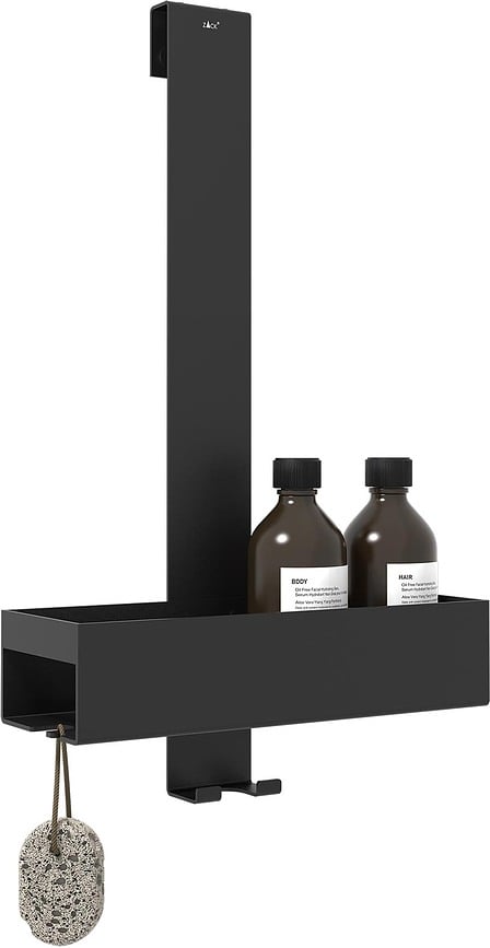 Étagère de douche Alos double, noire
