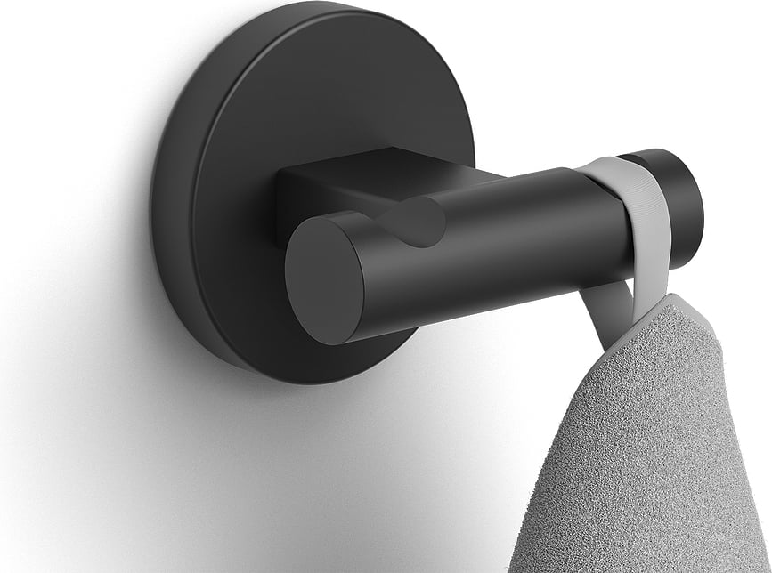 Perchero Gancho Scala doble, de acero inoxidable brillante, para toallas