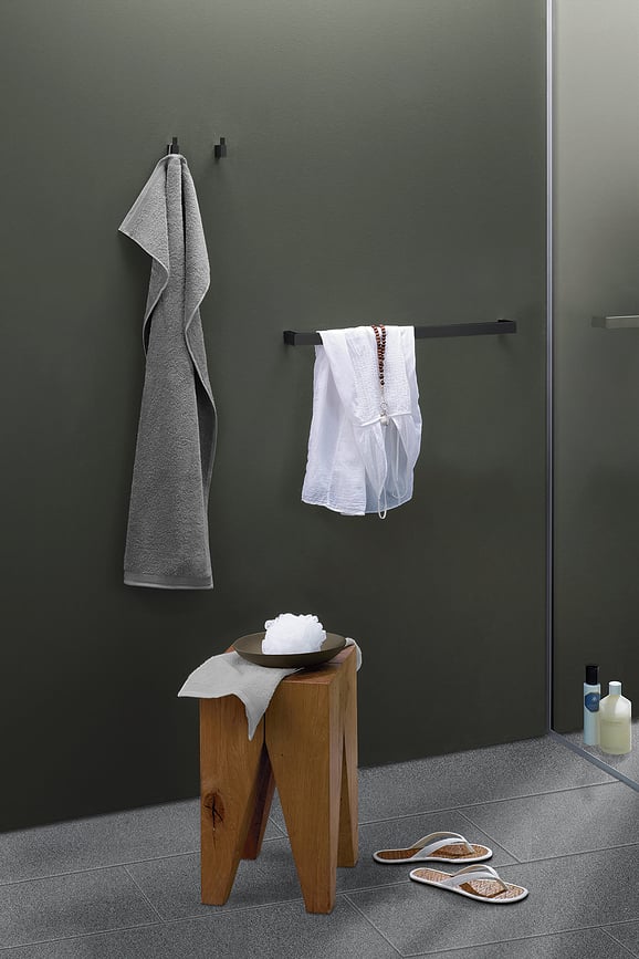 Linea Κρεμάστρα Πετσέτας μονή, μαύρη