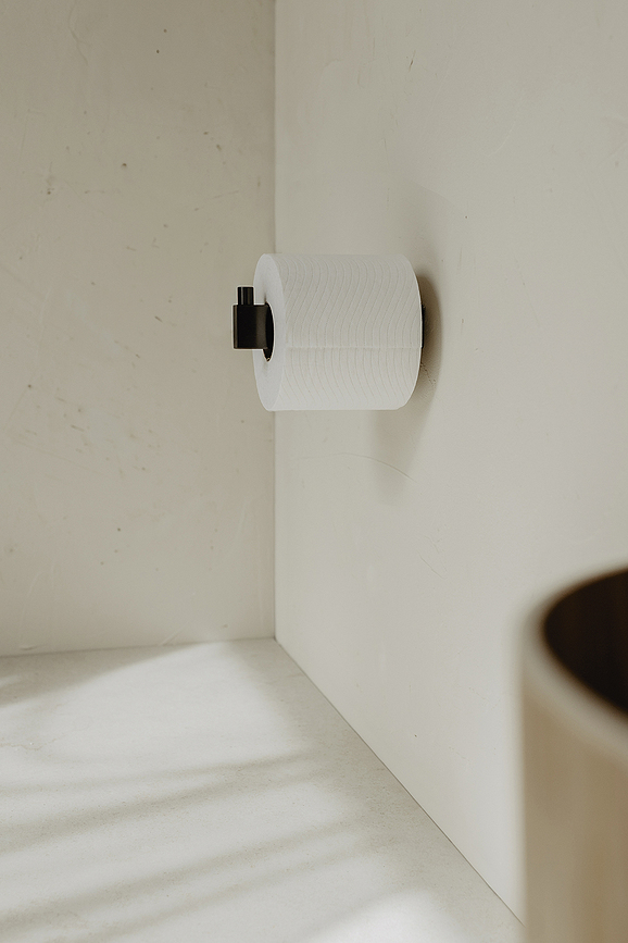 Linea Porte-papier toilette, 13 cm, graphite, avec revêtement PVD