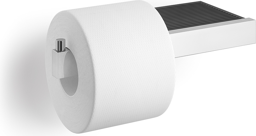 Linea Porte-papier toilette avec étagère, poli