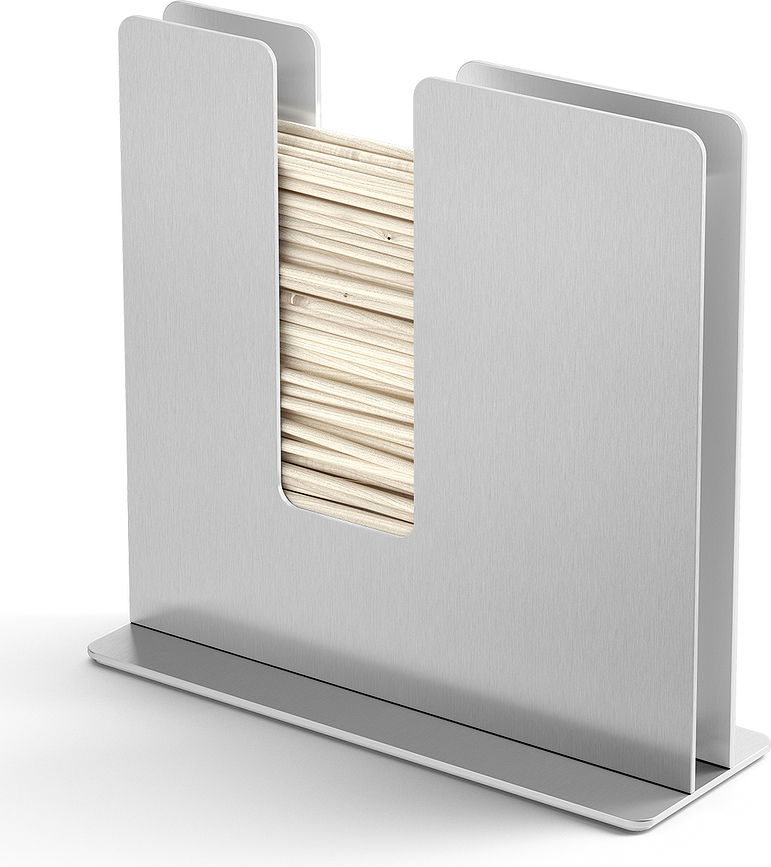 Linu Porte-cure-dents, acier inoxydable mat