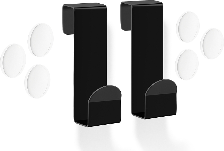 Mitor Obešalniki za steklo tuš kabine, polirano jeklo, 2 kosa