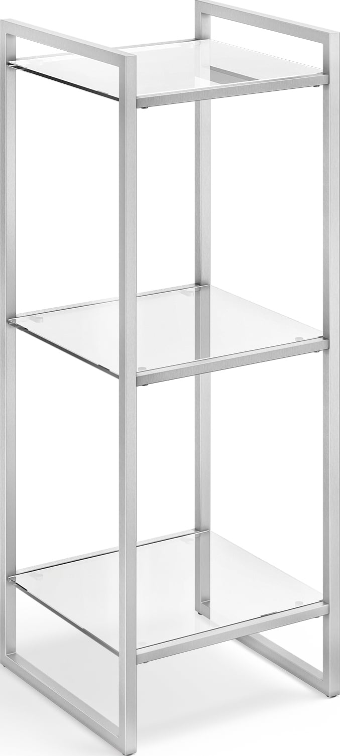 Ponio Badezimmerschrank Edelstahl matt