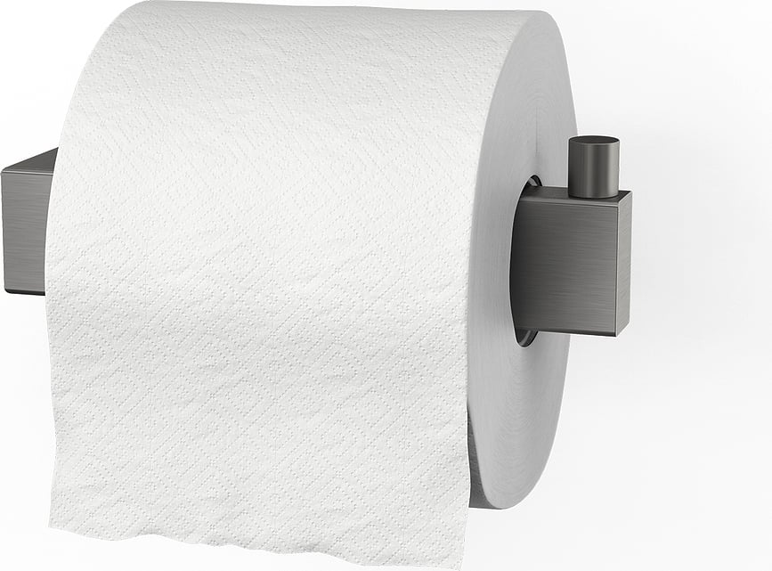 Portarrollos con acabado PVD Linea, 14,5 cm, grafito