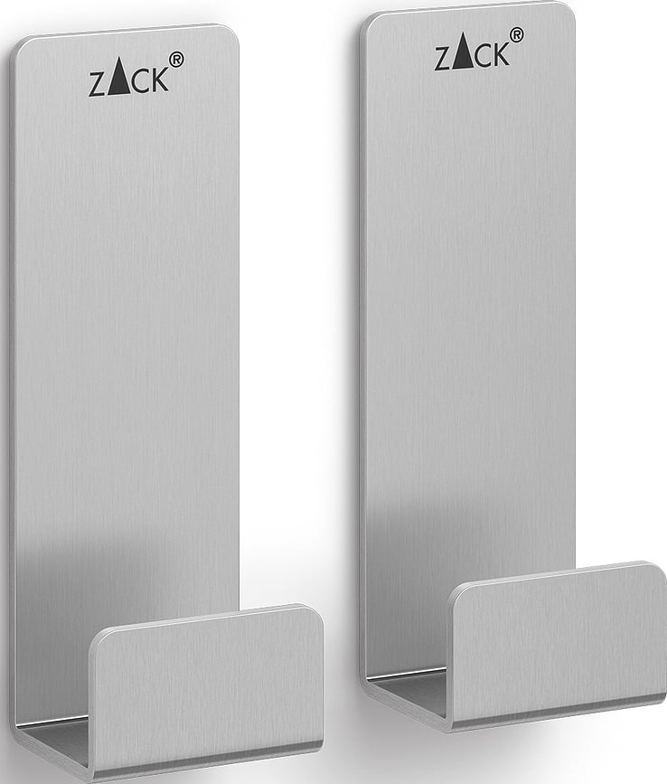 Potes Crochets muraux 7 cm, acier inoxydable mat, Lot de 2