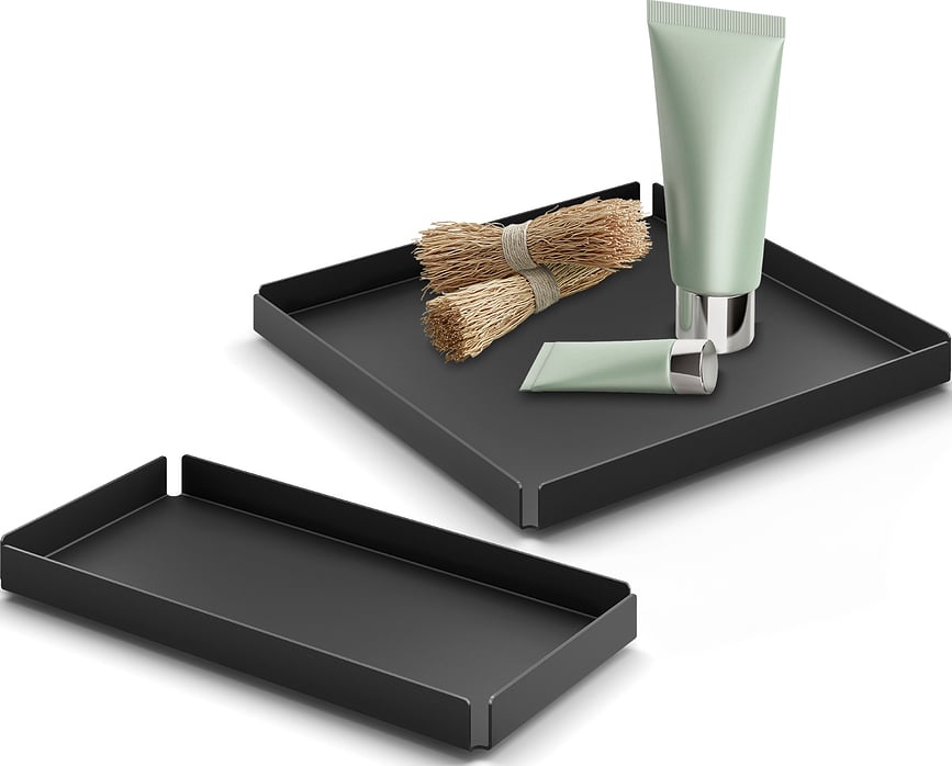 Potes Pladanj za kupaonicu 10 cm crni