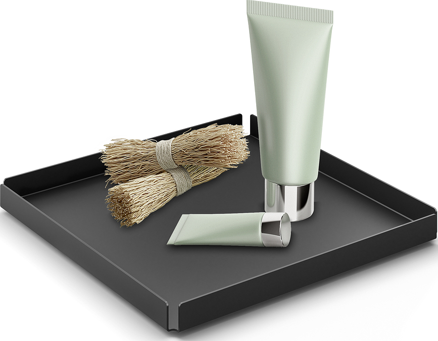 Potes Pladanj za kupaonicu 10 cm crni