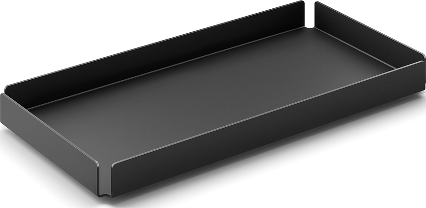 Potes Plateau de salle de bain, 10 cm, noir