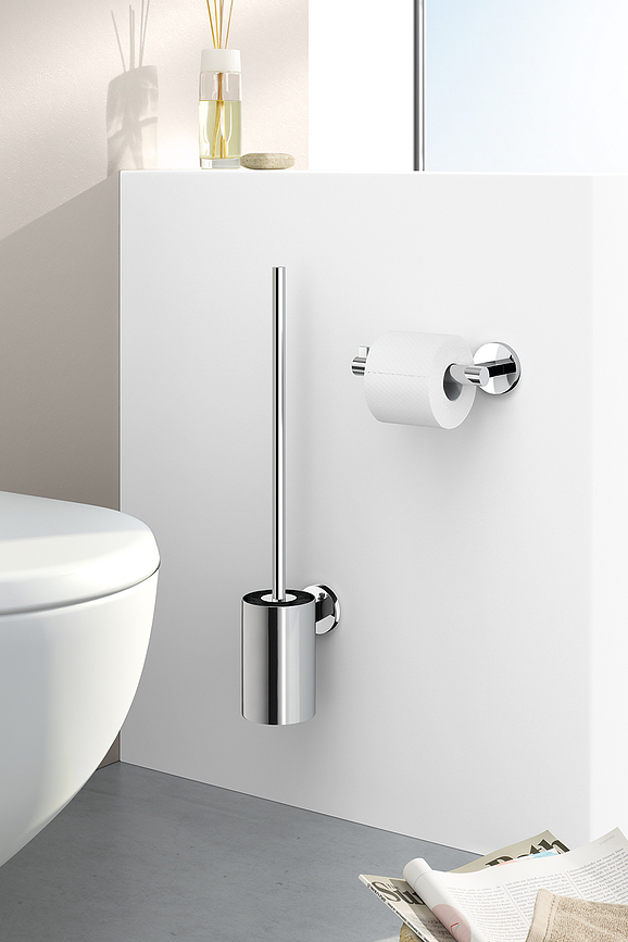 Scala Brosse WC murale, acier inoxydable, finition brillante