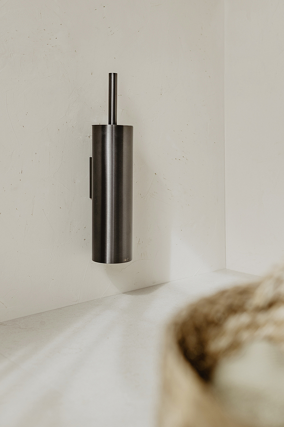 Tubo Brosse WC murale, graphite, avec revêtement PVD