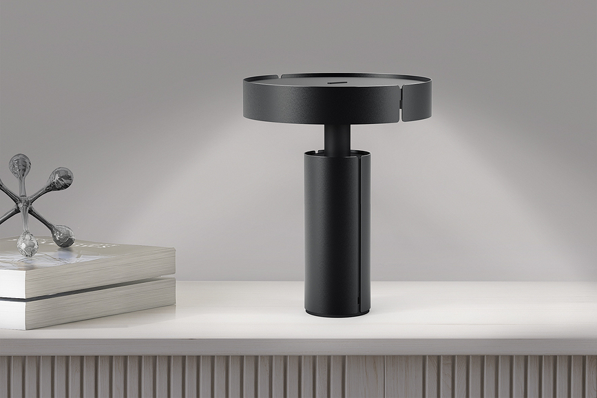 Yaro Brezžična svetilka, srebrno-črna