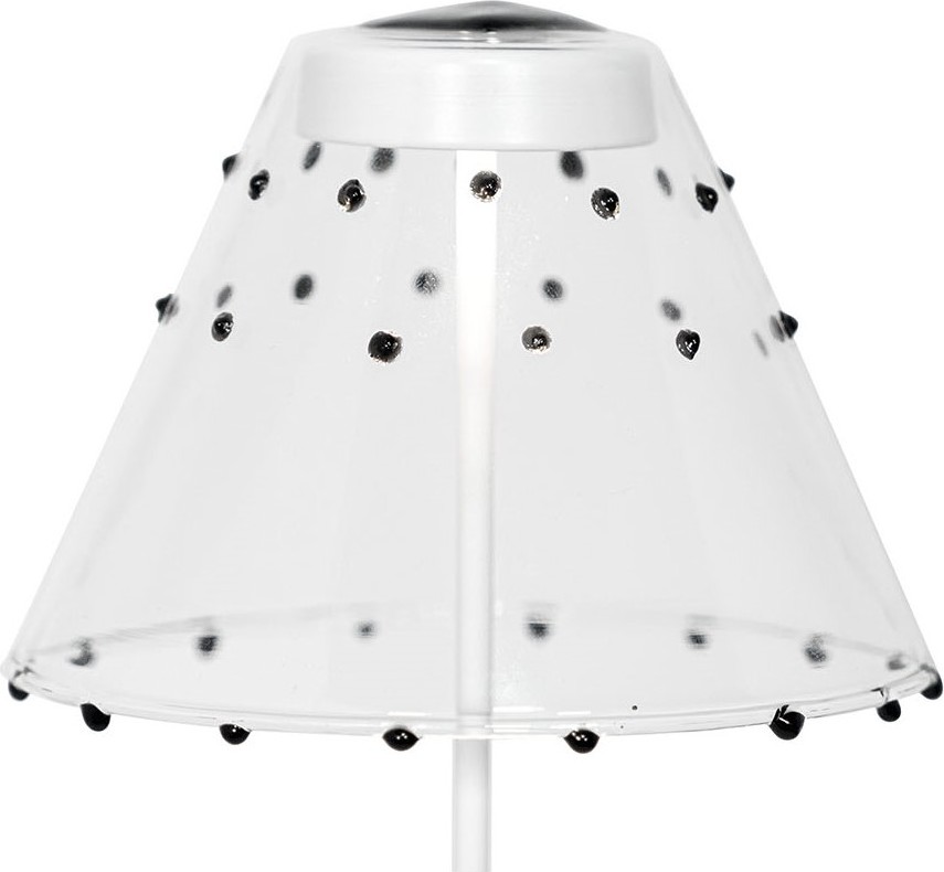 Abażur do lampy Swap w małe kropki czarny szklany