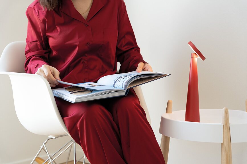 Angelina Lampe de table sans fil, grise