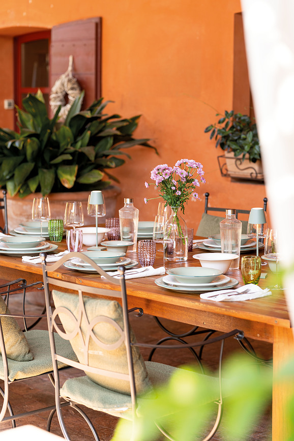 Asolo soepkom 24 cm, wit-roze