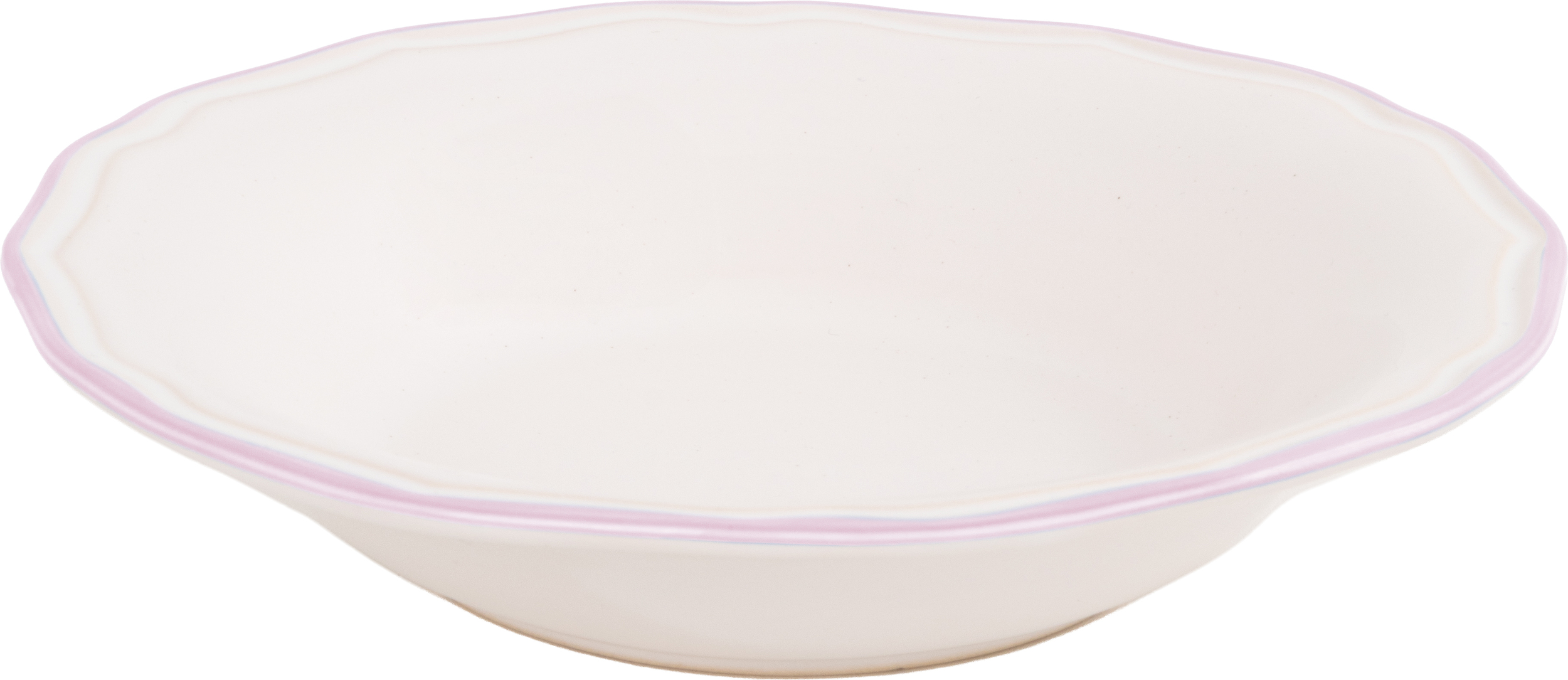 Asolo Suppenschale 24 cm, weiß-rosa