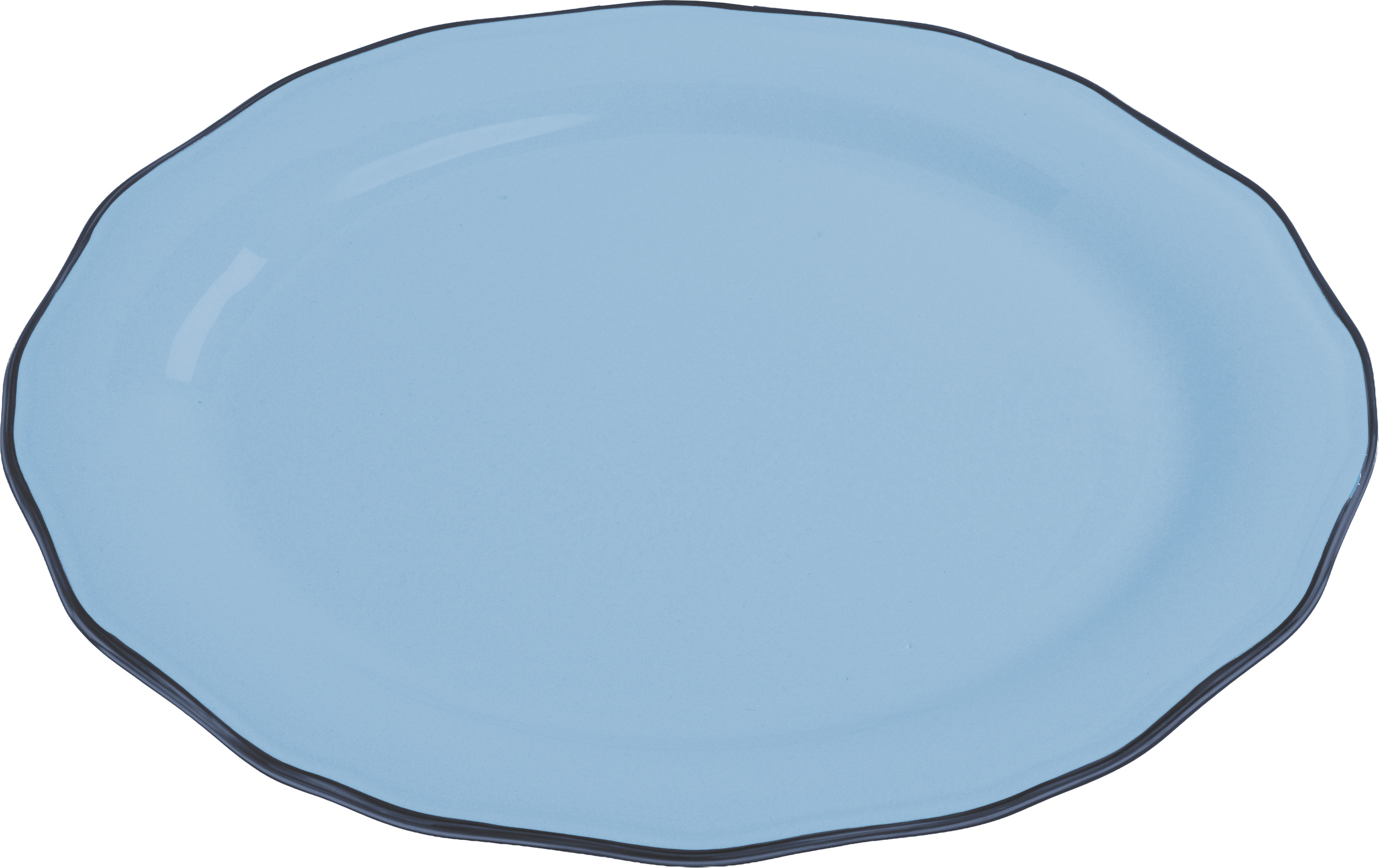 Asolo Teller oval 38 cm, hellblau