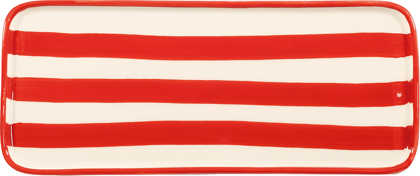 Bandeja de Servir Lido Righe, rectangular, 26,5 cm, roja