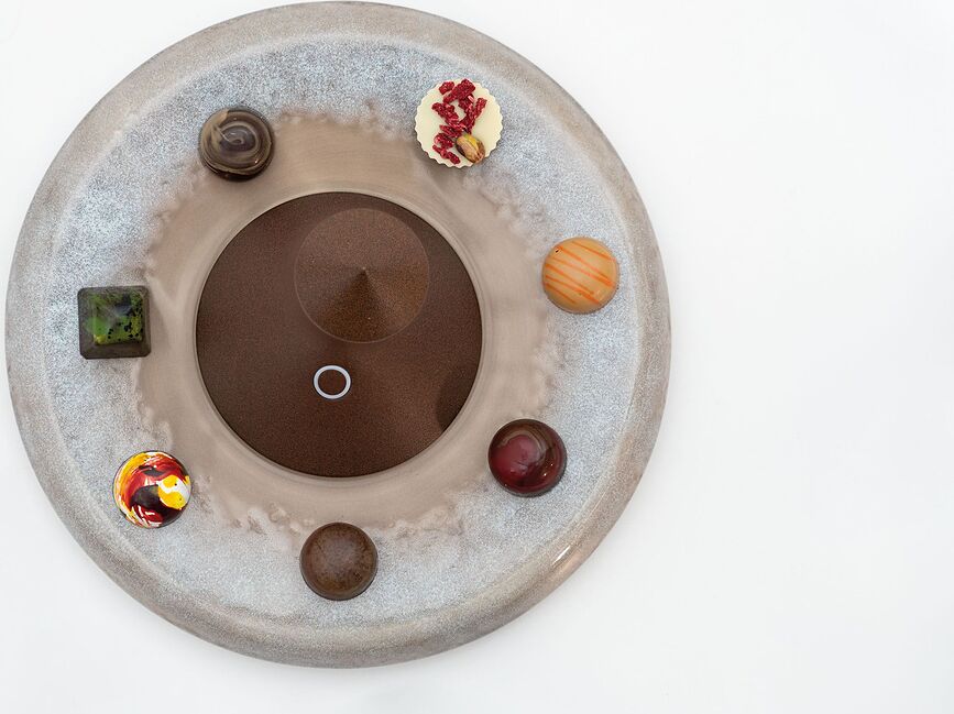 Base de cerámica Pina, decorativa para lámpara, color arena