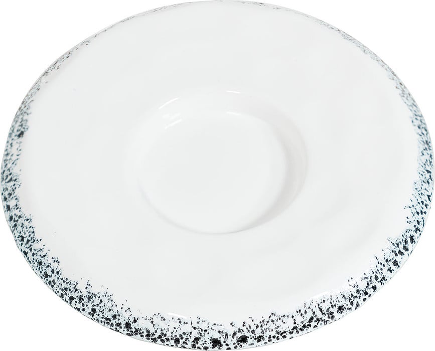 Base decorativa de cerámica Pina, blanco y negro, para lámpara