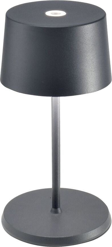 Bezvadu lampa Olivia Mini tumši pelēka 22 cm
