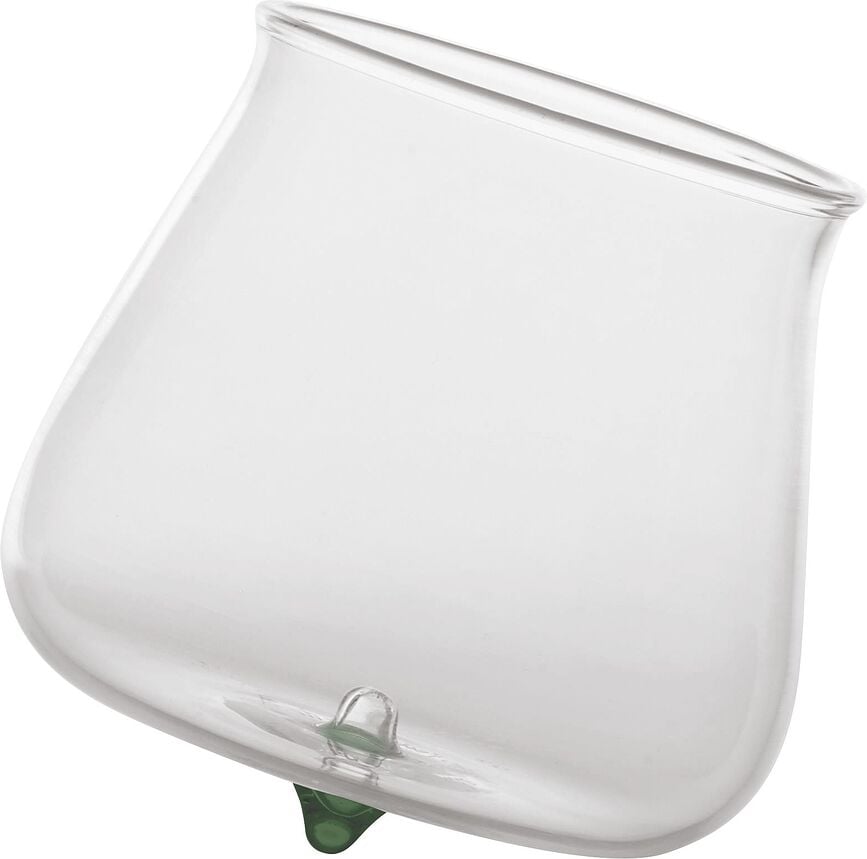 Bicchiere di vetro Pirolo 400 ml tonalità verde