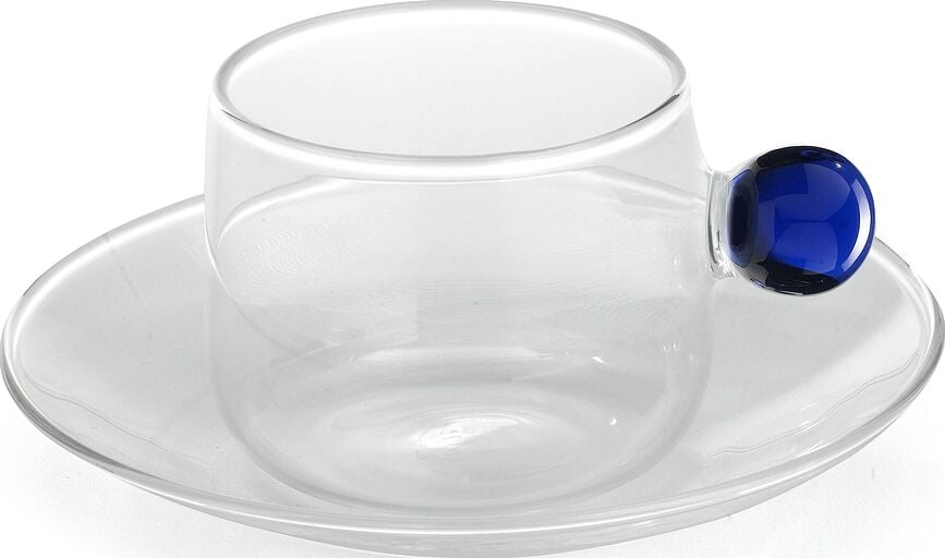 Bilia kék színű Kávéscsésze 120 ml csészealjjal