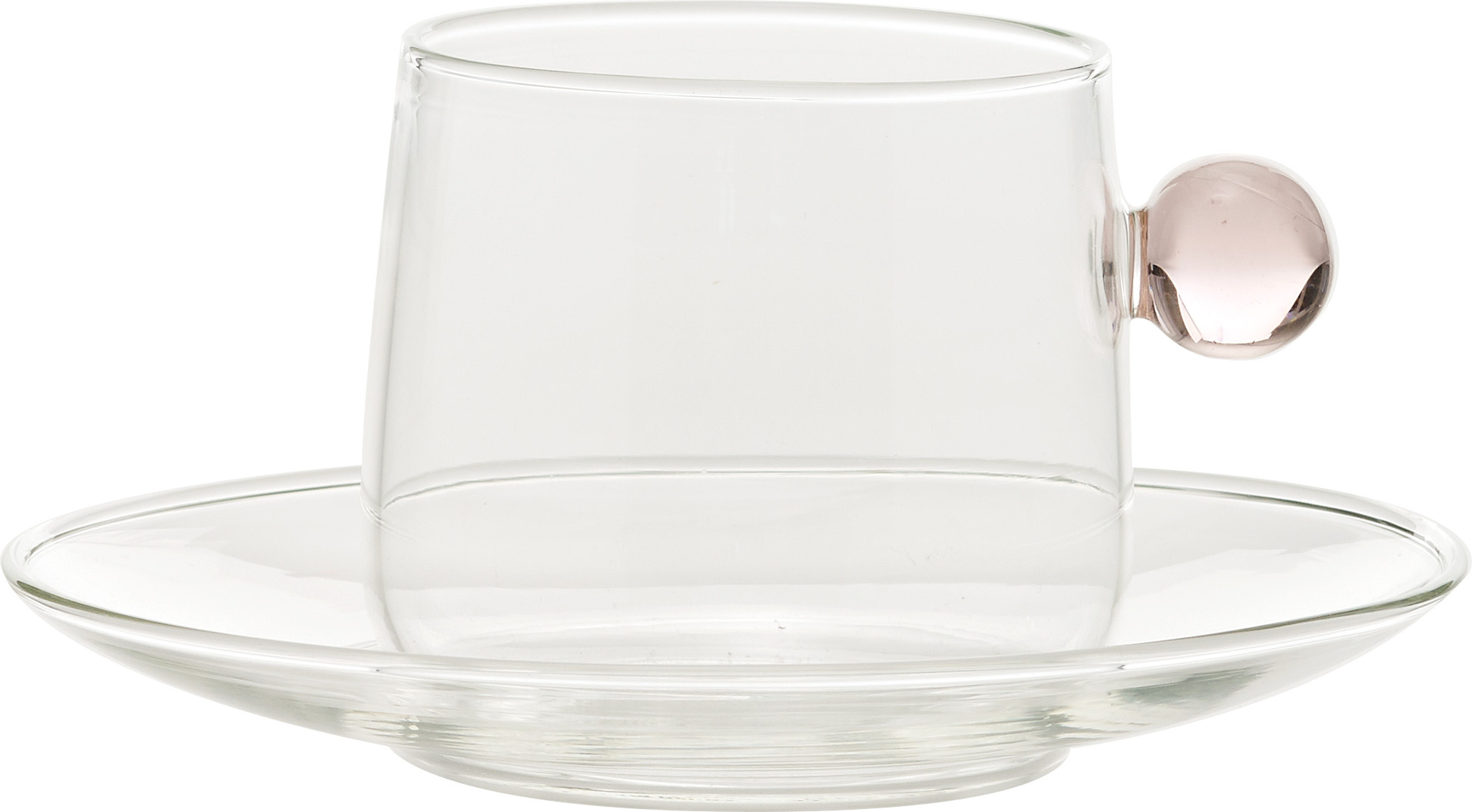Bilia Teetasse 220 ml rosa mit Untertasse