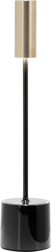 Carolina Lampe de table sans fil, noire et dorée