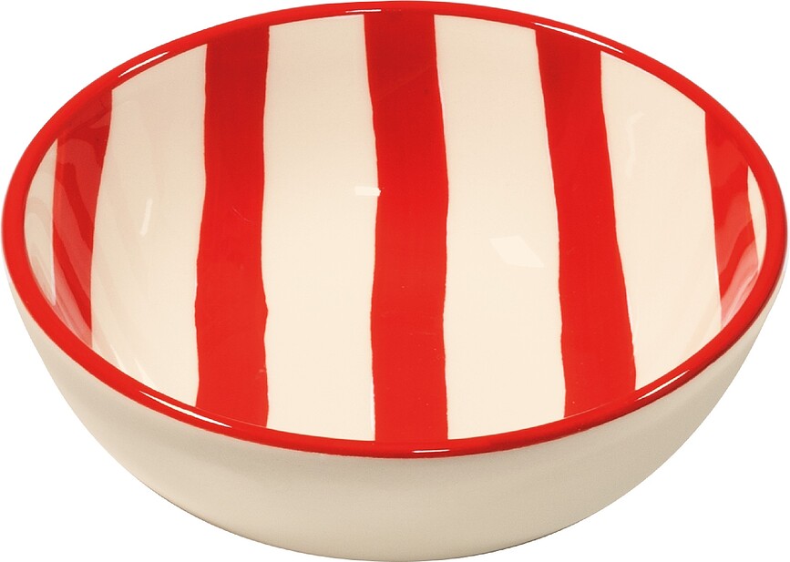 Ciotolina Lido Righe a strisce 13 cm rossa